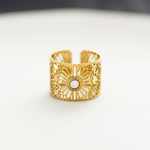 แหวนกำไลข้อมือชุบทองประดับหินธรรมชาติสแตนเลสยอดนิยม - Product Image 5