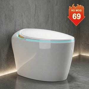 WC intelligent à nettoyage automatique, ouverture automatique par capteur, chasse d'eau siphonique, fixation au sol, drainage en S - Product Image 1