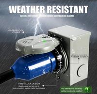 50 Amp jeneratör kablosu ve güç giriş kutusu [önceden delinmiş], 25FT jeneratör kabloları 50 Amp,125V/250V jeneratör güç kablosu büküm kilidi