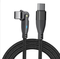 1M 20V 3A 60W 180 Derajat Putar Jalinan Nilon Usb Tipe-c Ke Tipe C 60W Pengisian Cepat Pengisian Kabel Data Usb