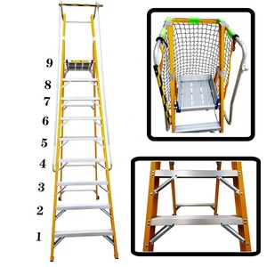 Di động công nghiệp di động cách điện sợi thủy tinh thang nền tảng bước thang đứng với lan can sợi thủy tinh mở rộng thang - Product Image 3