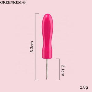 3 Couleurs Mini Cone Head Lash Glue Clipper Steel Straight Tip Plastic Handle Nail Eyelash Glue Unclogging Awl - Product Image 5