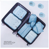 Vente en gros Sac de rangement unisexe pour salle de sport personnalisé pliable Organisateur de voyage Cubes d'emballage de haute qualité avec fermeture éclair 8pcs Set Letter