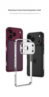 Coque de téléphone anti-chute avec protection magnétique en métal pour objectif d'appareil photo, design professionnel électroplaqué, compatible iPhone 12 13 14 15 16 17 18