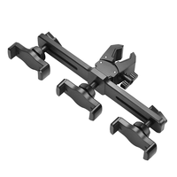 Support pratique rotatif à 360° à fixation rapide, pince robuste, hauteur réglable, adaptateur de montage sur trépied pour tablette et double téléphone portable, pour lit et bureau