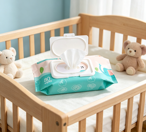 Lingettes humides personnalisées pour bébés, en tissu non tissé de qualité supérieure, pour usage domestique, marque privée - Product Image 2