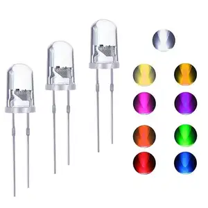 OEM/ODM F3 Kit de diodes électroluminescentes rondes ultra brillantes de 3mm, vert clair/jaune/bleu/blanc/rouge