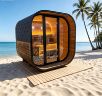 Sauna Kering Tradisional Luar Ruangan untuk 4-6 Orang, Stok Langsung dari Pabrik, Kabin Sauna Kayu Solid Spruce Karbonisasi untuk dijual