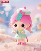 En stock, authentique, grande et magnifique figurine artistique en résine et peluche, série mondiale Tide Play Piupu Ben Me, boîte mystère, personnage de dessin animé féerique et amoureux.