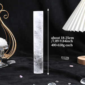 Wholesale Polished Natural <b>Crystal</b> Wand Reiki Clear Quartz Cylinder <b>Crystal</b> Cylinder for Decoration - Product Image 2