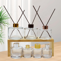 Diffuseur aromatique vide en verre de récipient de parfum d'arôme de la meilleure qualité de 100ml avec le couvercle à vis et le carton de baguettes emballé