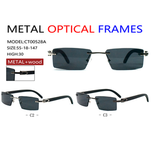 リムレスユニセックスウッドアイウェアフレームクラシックサングラスクリアランス高品質ルネット - Product Image 6