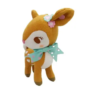 Wholesale Deer Plush Toy Deer Key Ring Cute Plush Key Chain Toys Stuffed Animal Deer Plush