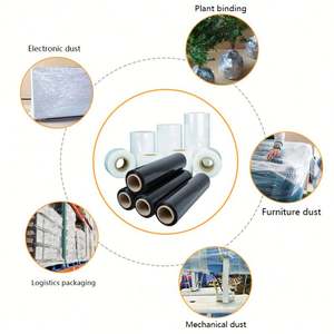 Película de envoltura elástica de 30 micrófonos PE y LLDPE Embalaje suave y brillante impermeable y a prueba de humedad para logotipo personalizable - Product Image 5