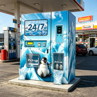 Distributeur automatique de glace et d'eau en sachets, certifié CE, directement de l'usine, compatible avec le paiement Nayax.