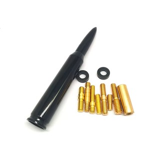 Tool-Free Oil-<b>Sprayed</b> Black Bullet Car Antenna Kit - Replacement Mast with 10 Adapters, Fits Most Vehicles - Product Image 4