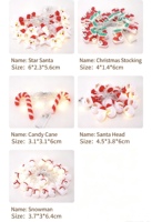 Guirlandes lumineuses LED de Noël à motifs de dessins animés, Père Noël, Bonhomme de neige, sapin de Noël, cloche, décoration pour la maison, la chambre, la fenêtre, les fêtes, les mariages, les vacances