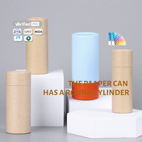 Emballage personnalisé haut de gamme en tube cylindrique en carton écologique pour les soins de la peau et les déodorants avec logo rotatif
