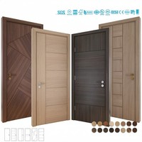 Porte de chambre BASEN de style européen moderne, en polymère imperméable et bois massif, ouverture coulissante, surface finie, garantie 1 an, villa