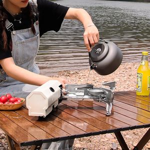 Nuevo diseño al aire libre portátil plegable Cassette estufa senderismo utensilios de cocina Camping estufa de <span class=keywords><strong>Gas</strong></span> portátil - Product Image 3