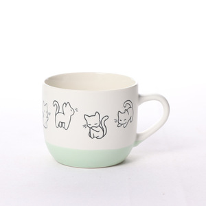 แก้วกาแฟเซรามิคลายลูกแมวน่ารักและลูกสุนัข ขนาดใหญ่ มีหูจับ เหมาะสำหรับเป็นของขวัญในโอกาสต่างๆ - Product Image 4