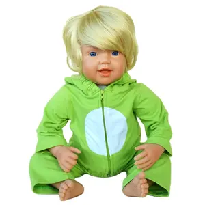 Baby Boy Dolls, die echt aussehen 18 Doll Boy Dolls mit grünen Outfits