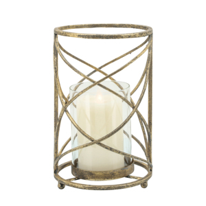 Portacandele scultoreo in metallo, decorativo, a forma di pilastro, per centrotavola e decorazione domestica - Product Image 2