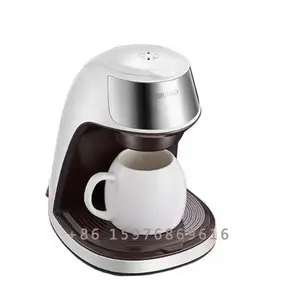 Mini damla ev kahve makinesi 0.75L 6 bardak siyah elektrikli kahve makinesi