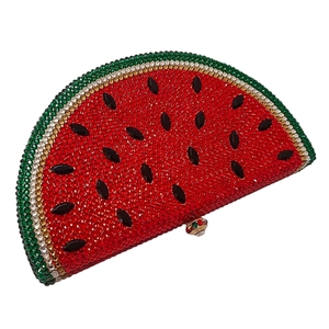 Women Stylish Watermelon Rhinestones Evening Bag Dazzling Crystal Clutch Purse Shine for Party Beach Cocktail - Product Image 5