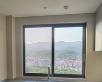 Ventana Corredera de Aluminio y Vidrio Residencial Impermeable, Vidrio Templado Doble, Sistema de Ventanas Correderas de Aluminio con Rotura de Puente Térmico