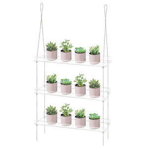 <span class=keywords><strong>Étagère</strong></span> murale à fleurs suspendue moderne à 3 niveaux pour salon, <span class=keywords><strong>étagère</strong></span>s flottantes pour jardin d'intérieur, <span class=keywords><strong>étagère</strong></span> à plantes murale en acrylique transparent robuste - Product Image 1