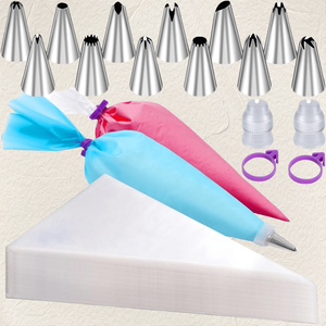 Lot de douilles à pâtisserie en acier inoxydable, poche à douille jetable avec outil de pressage, formes numérotées pour la décoration de gâteaux - Product Image 6
