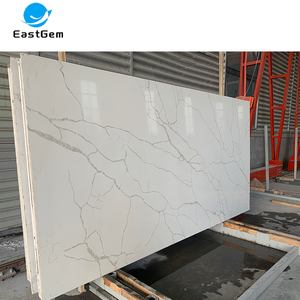 Tốt nhất bán hiện đại phong cách sang trọng màu trắng calacatta vật liệu xây dựng Quartz slab Đá Nhân Tạo cho Countertop đảo - Product Image 1