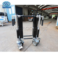 GA102E Chariot de transport pliable en alliage d'aluminium pour cercueil funéraire, vente en gros Chine