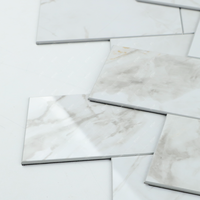 Ventes chaudes Carreaux autocollants en marbre blanc Motif métro Imperméables Auto-adhésifs Mosaïques pour l'intérieur