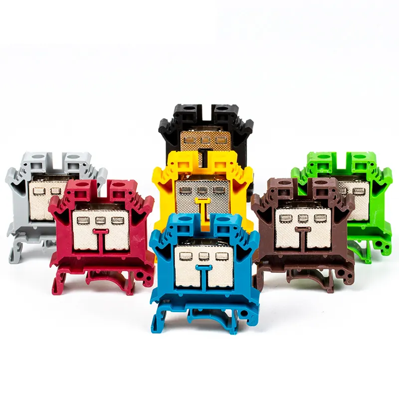 UK16N Feed Through DIN Rail Screw Terminal Block 2.5-16mm2 Combined Terminal Assemble Customized Finished Products.