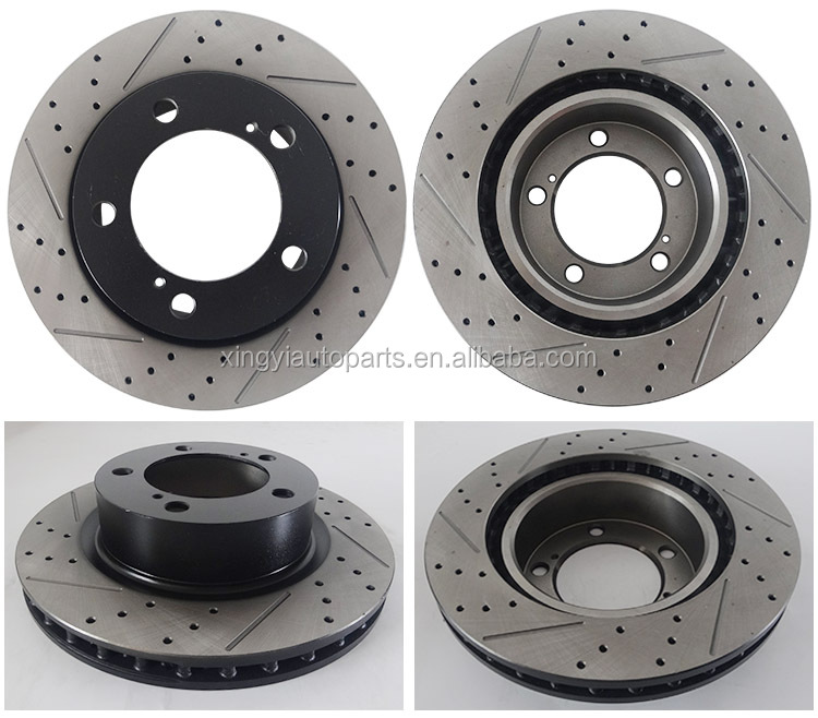 Cross Drilled and Slotted Brake Disc for Toyota Land Cruiser 200