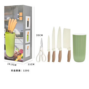 Ensemble de couteaux à éplucher les fruits <span class=keywords><strong>japonais</strong></span> en acier inoxydable de qualité supérieure avec logo personnalisé, 6 pièces, poignées ambidextres, lames à bords combinés, rangement - Product Image 4