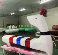 Sculpture 3D personnalisée en résine Chaise de relaxation créative en forme de chien en fibre de verre pour les loisirs de plein air et les centres commerciaux