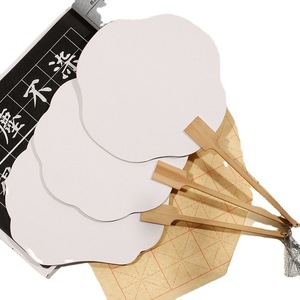 Nouveau Style plusieurs formes Sublimation personnalisé rond papier main ventilateur <span class=keywords><strong>chinois</strong></span> ventilateur bricolage blanc main ventilateur - Product Image 4