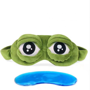 หน้ากากปิดตาแบบนุ่ม ลายกบเศร้า 3 มิติ สีเขียว สำหรับพักผ่อน นอนหลับ เดินทาง ของขวัญสุดน่ารัก สไตล์อนิเมะ - Product Image 3