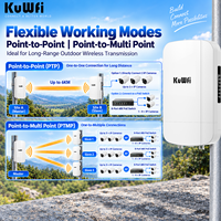 KuWFi 5.8GHz 900Mbps PTP Longue Portée CPE Wifi Backhaul Surveillance Cloud Serveur Pont Sans Fil 48V pour Solution de Chantier de Construction