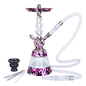 การออกแบบใหม่ลายพรางสไตล์อะคริลิคแฟนซีมอระกู่อะคริลิ Shisha กับท่อพลาสติก