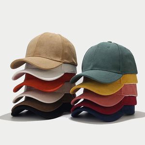 Adjustable Vintage <b>Plain</b> Suede Baseball <b>Cap</b> Stylish Simple Solid Design for Men and Women Dad Hat - Product Image 1