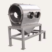 Séparateur centrifuge vibrant à flux d'air pour tamisage de poudre sans poussière de haute précision en acier inoxydable pour aliments et farine