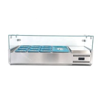 Table de préparation de salades commerciale PST 1.2SLT 1.2m avec bacs GN 1/9 - Organisateur haute capacité 2-8C Alimentation triphasée