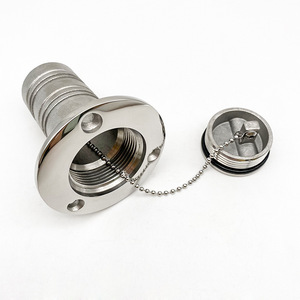 Bouchon de remplissage de carburant en acier inoxydable avec chaîne, pièce de rechange pour matériel marin - Product Image 1