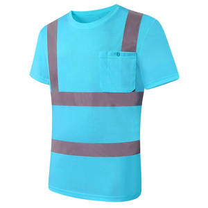Camiseta de seguridad de stock de manipulación de Venta caliente, camiseta reflectante de manga corta transpirable para exteriores para hombres de verano para construcción - Product Image 2
