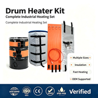 Chauffe-tambour pour fût de peinture, revêtement ou encre de 200 L (55 gallons) avec ceinture chauffante en caoutchouc de silicone pour contrôle de la viscosité et thermostat réglable