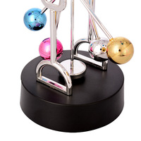 Dispositif à mouvement perpétuel magnétique créatif, modèle de jouet oscillant avec boules colorées en forme de grande roue, décoration de bureau, cadeau pour couples